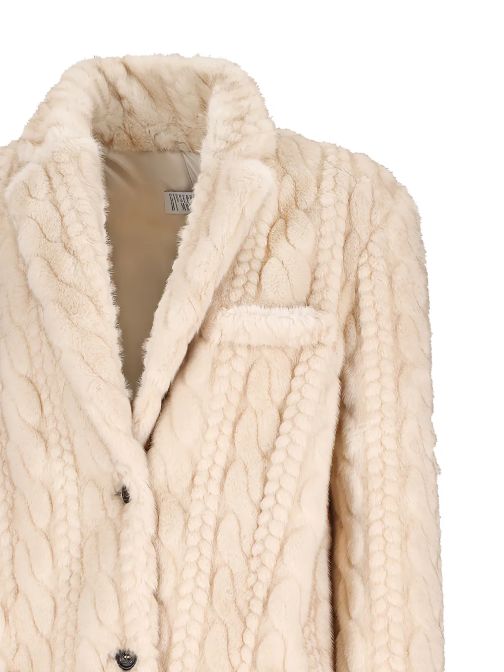 Giuseppe Di Morabito Single-breasted Faux-fur Coat In Burgundy