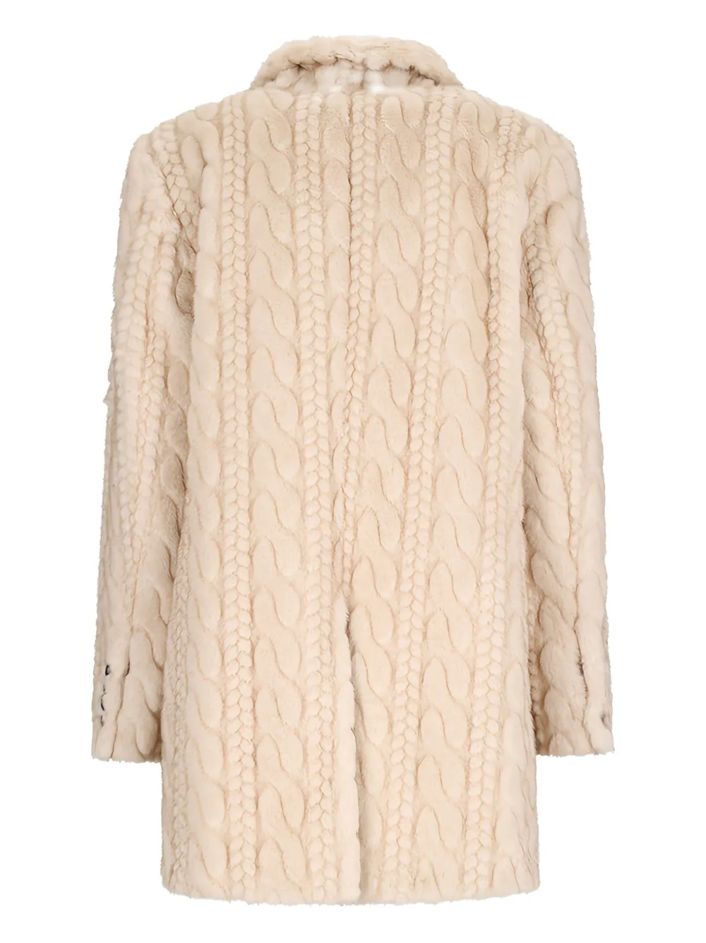 Giuseppe Di Morabito Single-breasted Faux-fur Coat In Burgundy