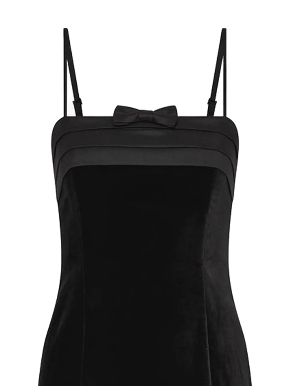 Posse Quincy Velvet Midi Dress In Black