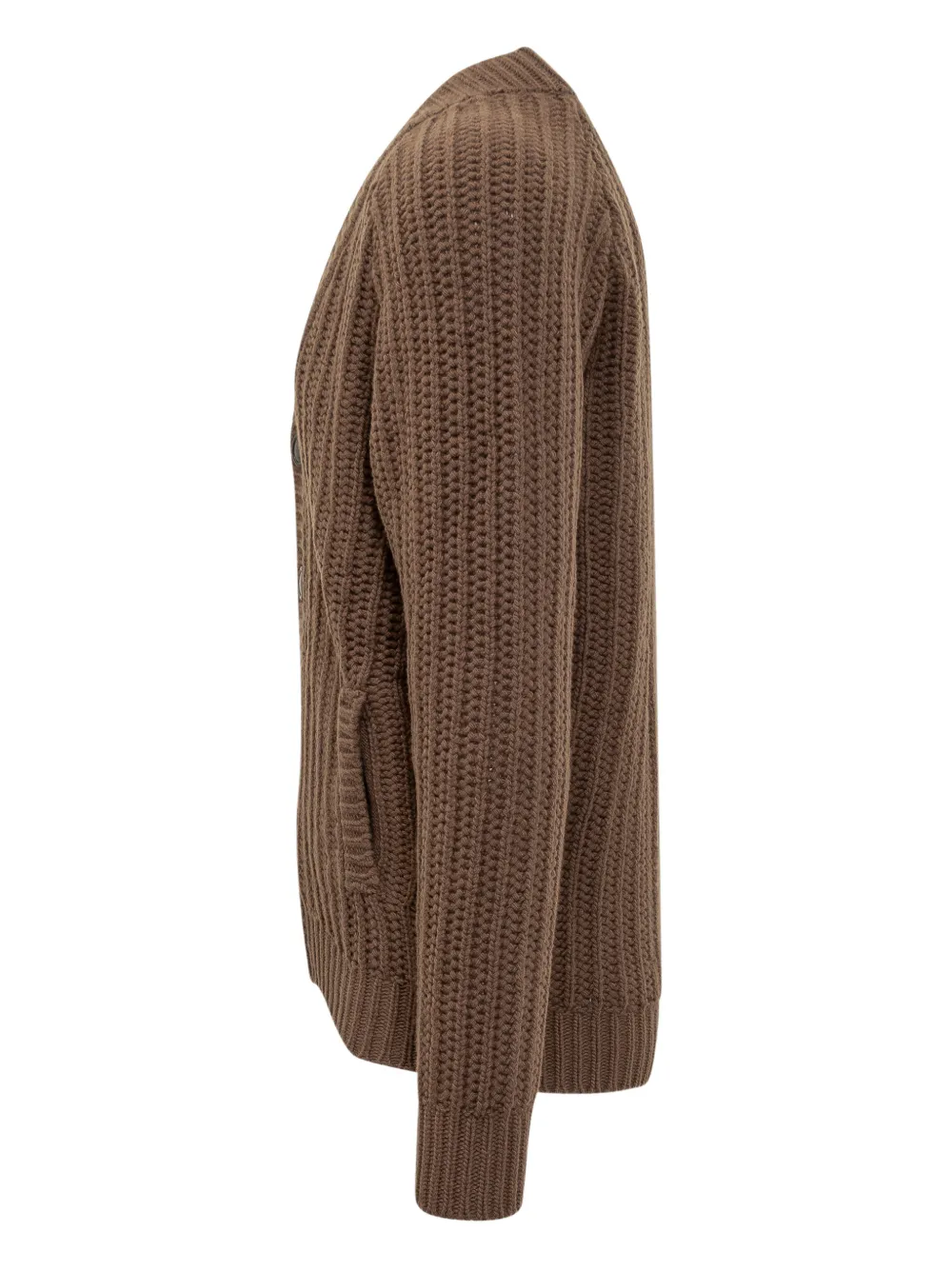  Rakki Ribbed Cardigan - Brown 