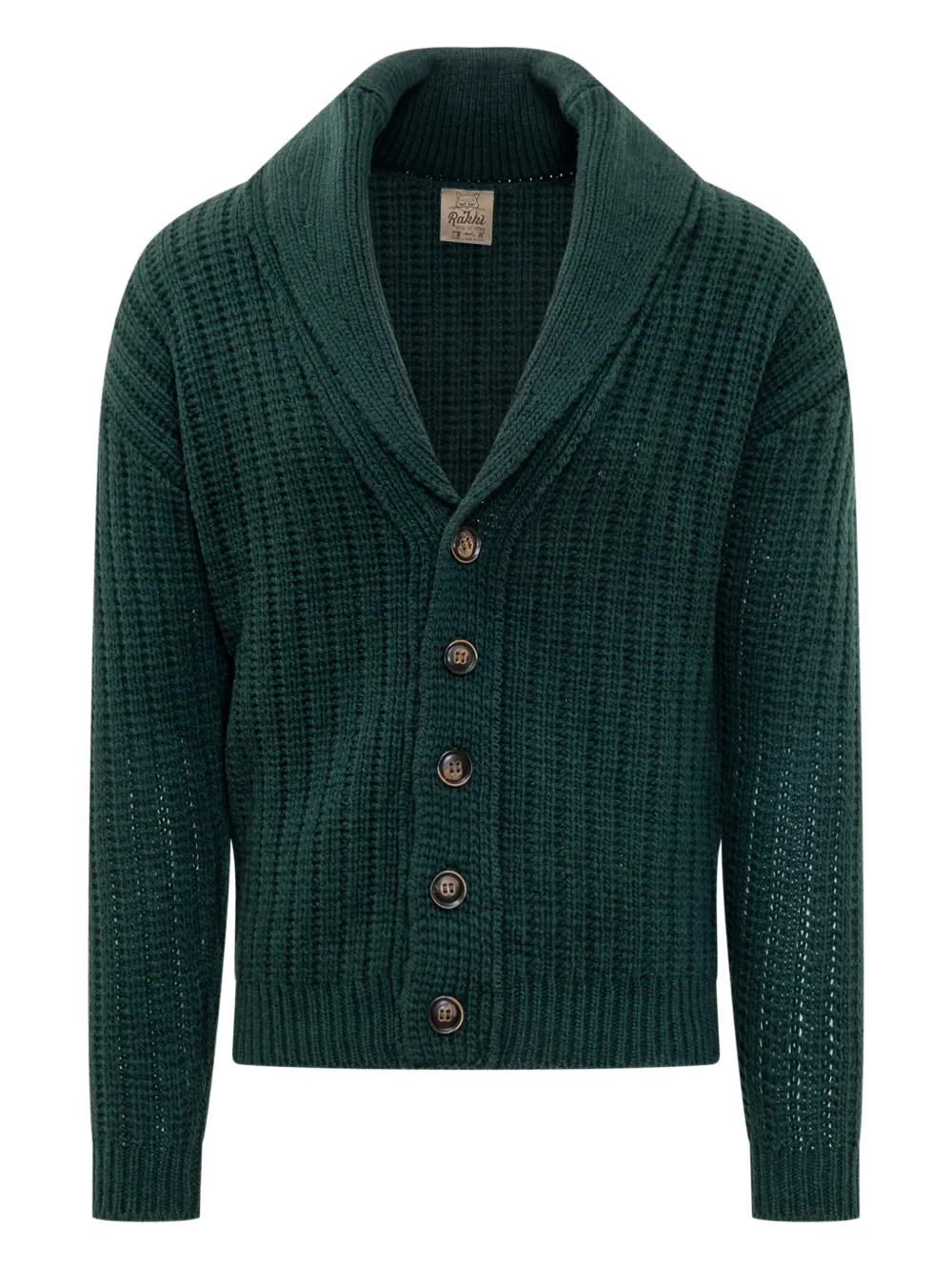 RAKKI shawl-collar cardigan | Green | Image 1