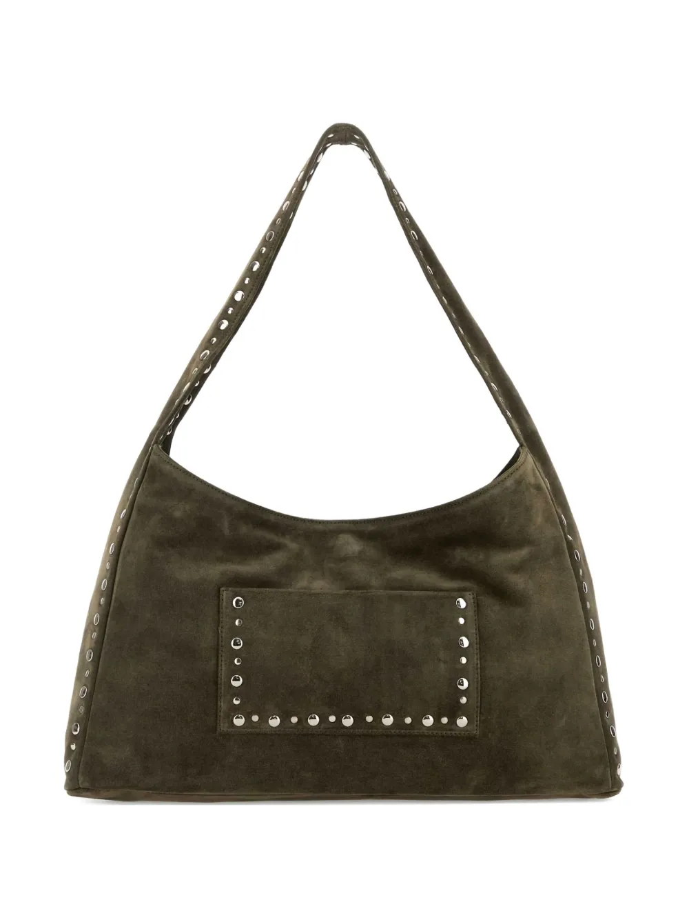 Gimaguas Olive Green Suede Maxi Franca Shopping Bag In Green