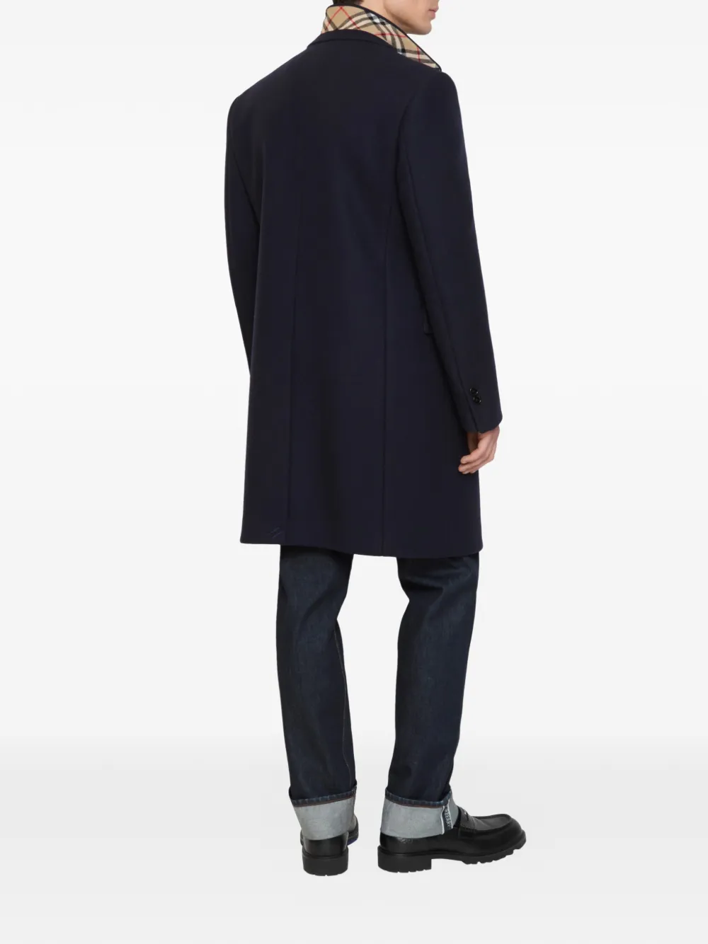 Burberry Wollen jas Blauw