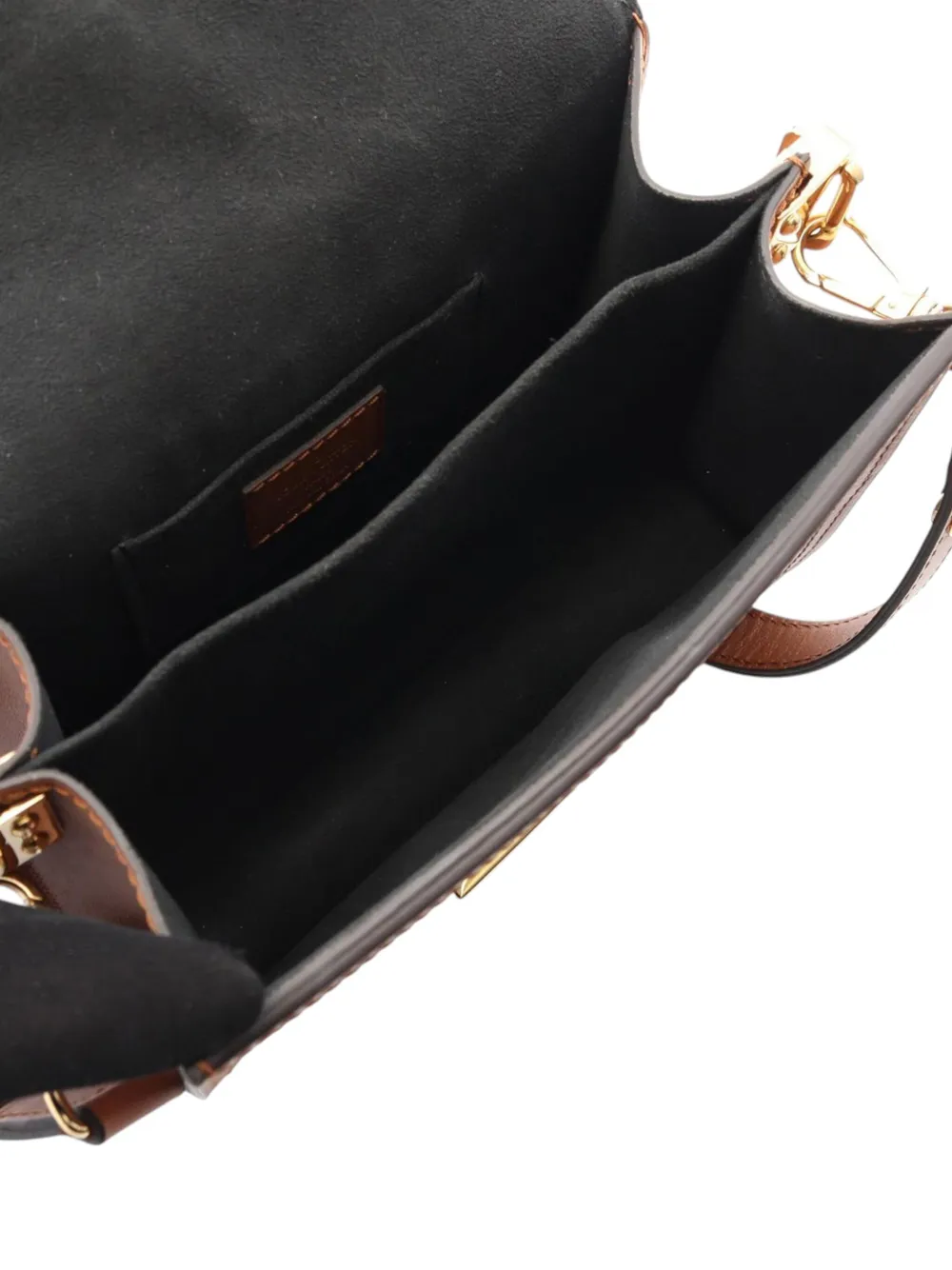 Pre-owned Louis Vuitton 2021 Monogram Reverse Mini Dauphine Satchel In Brown