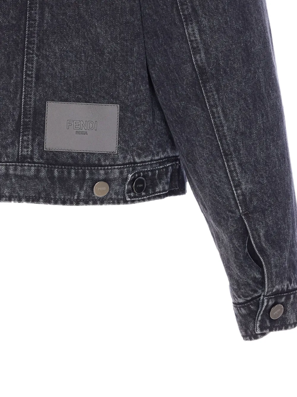 Fendi Point-collar Buttoned Jacket In Blue