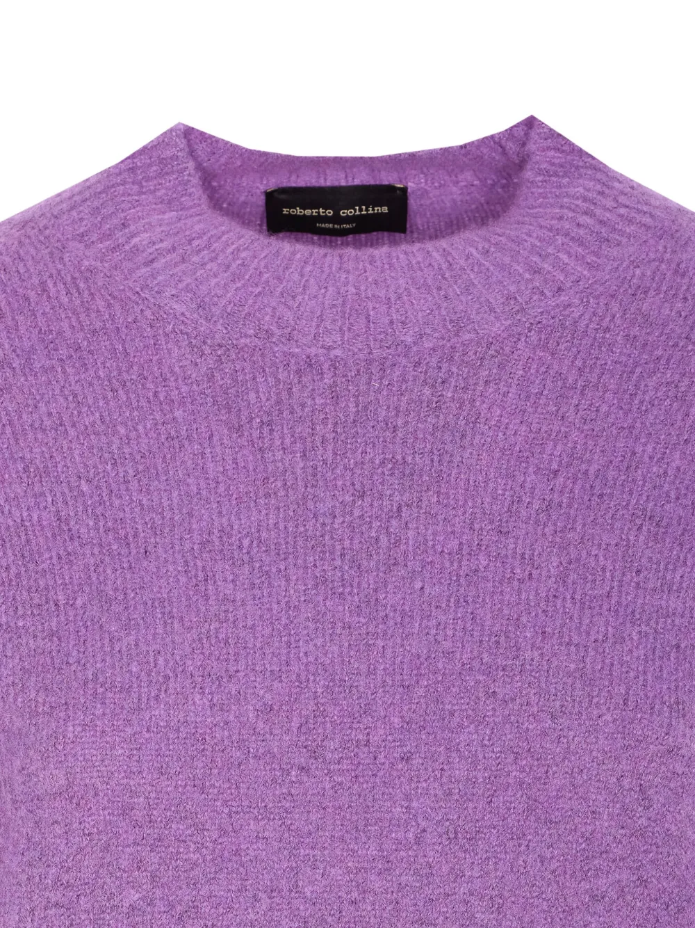 Roberto Collina Trui met hoge hals Paars