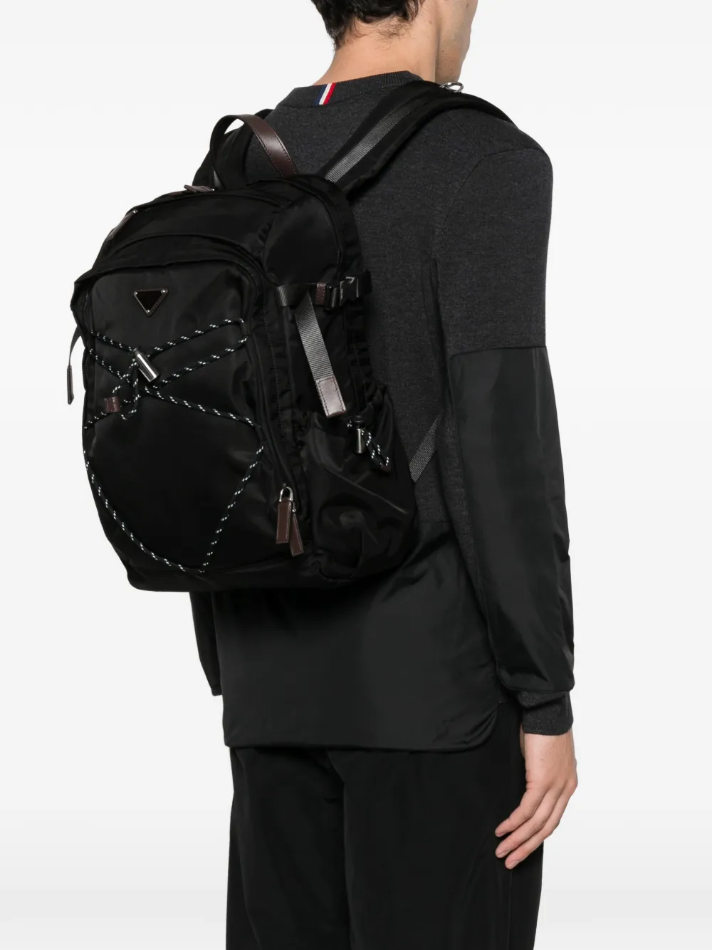 Prada logo-plaque drawstring backpack | Image 2