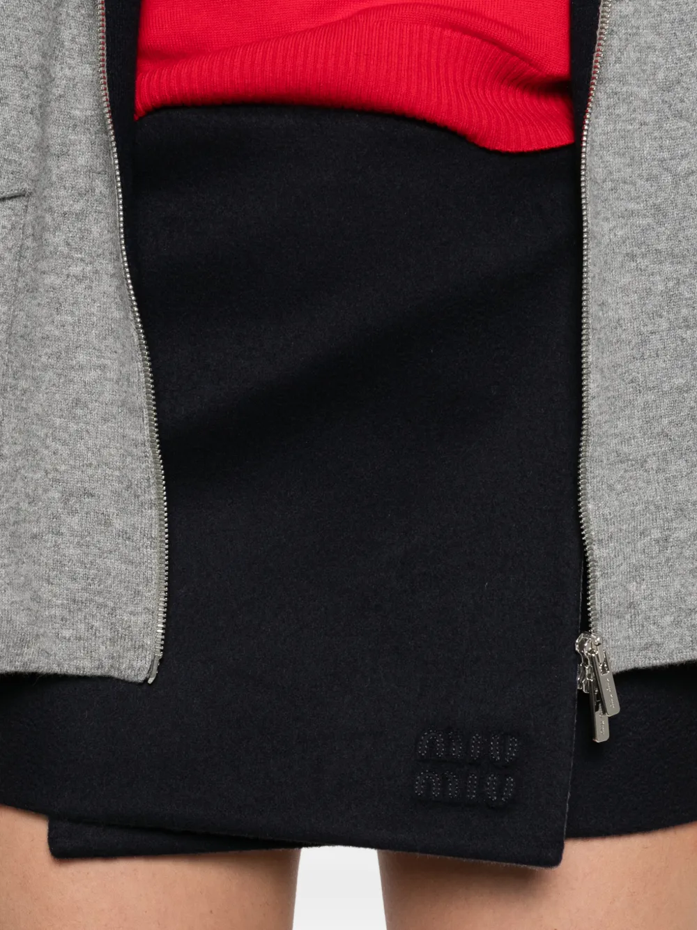 Miu Mini-wikkelrok Blauw