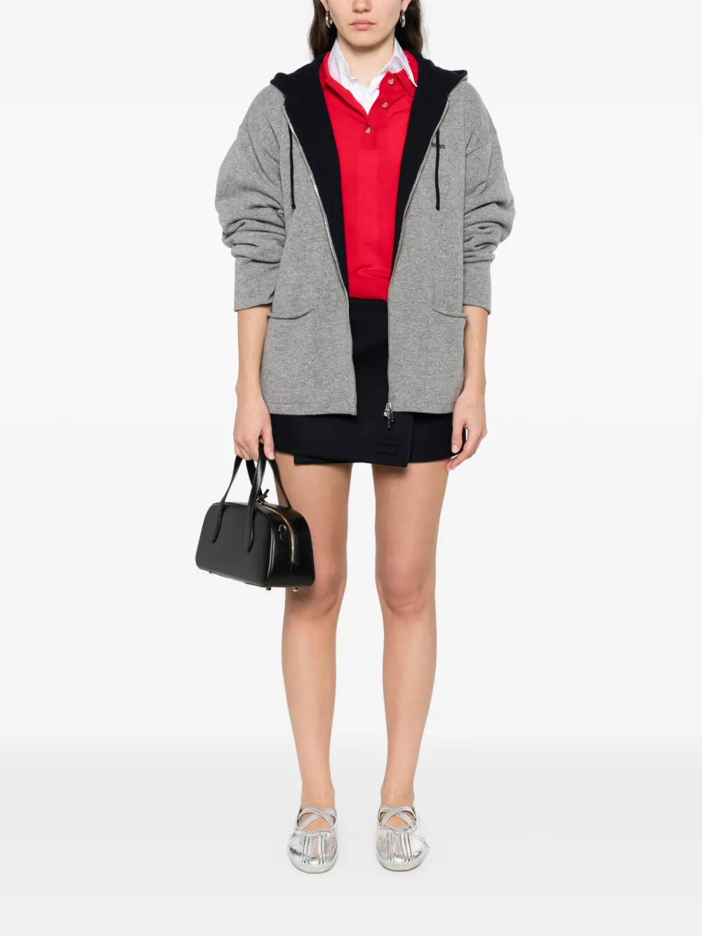 Miu Miu wrap mini skirt - Blu