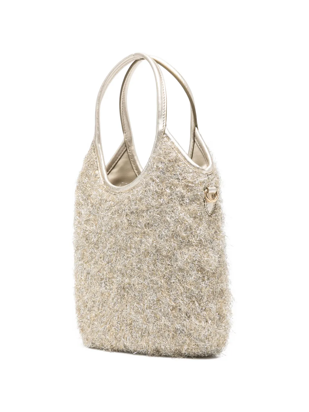 Miu Mini Ivy shopper met imitatiebont Goud