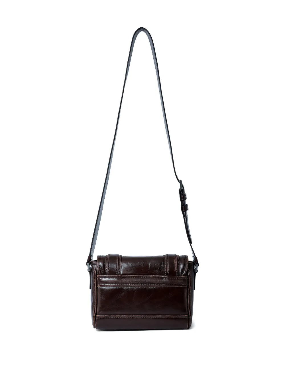 Prada Explore buckle leather crossbody bag - Bruin