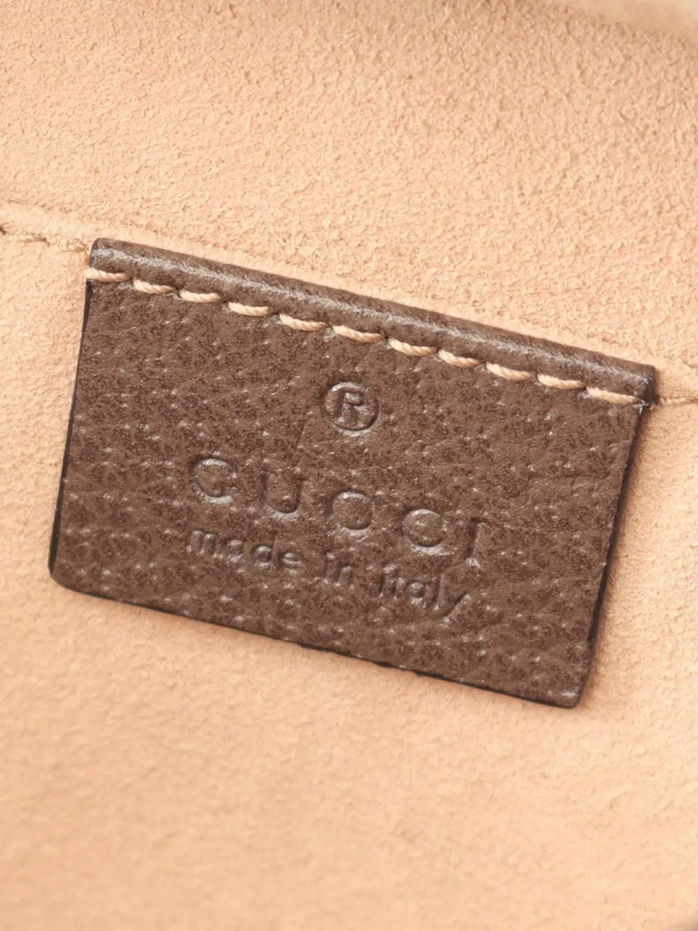 Pre-owned Gucci 2016-2025 Mini Gg Supreme Web Ophidia Satchel Crossbody Bag In Brown