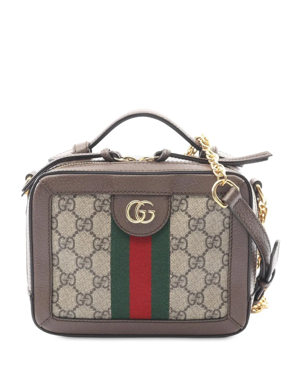 Gucci Pre-Owned 2016-2025 Mini GG Supreme Web Ophidia Satchel Gucci Pre-Owned 2016-2025 Mini GG Supreme Web Ophidia Satchel