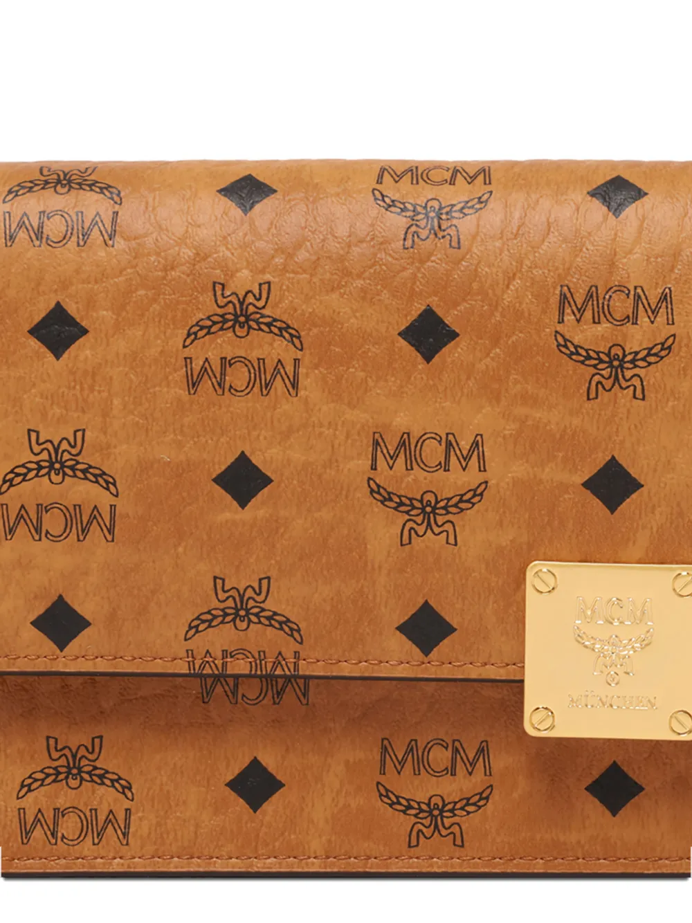 MCM Mini-tas met logoplakkaat Bruin