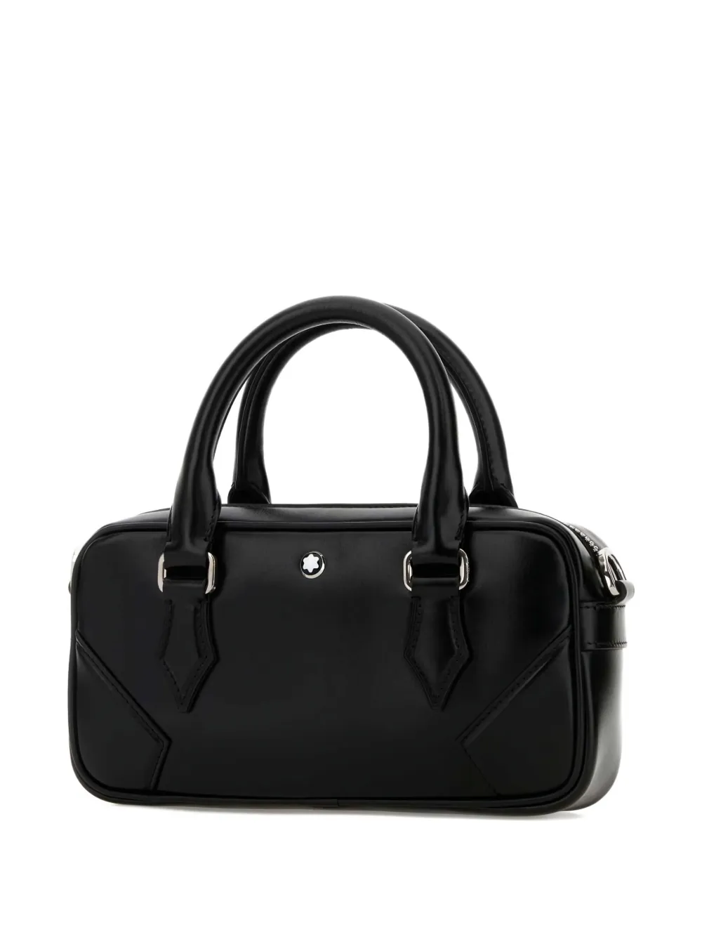 Montblanc Compact Bowling Handbag Detachable Strap In Black