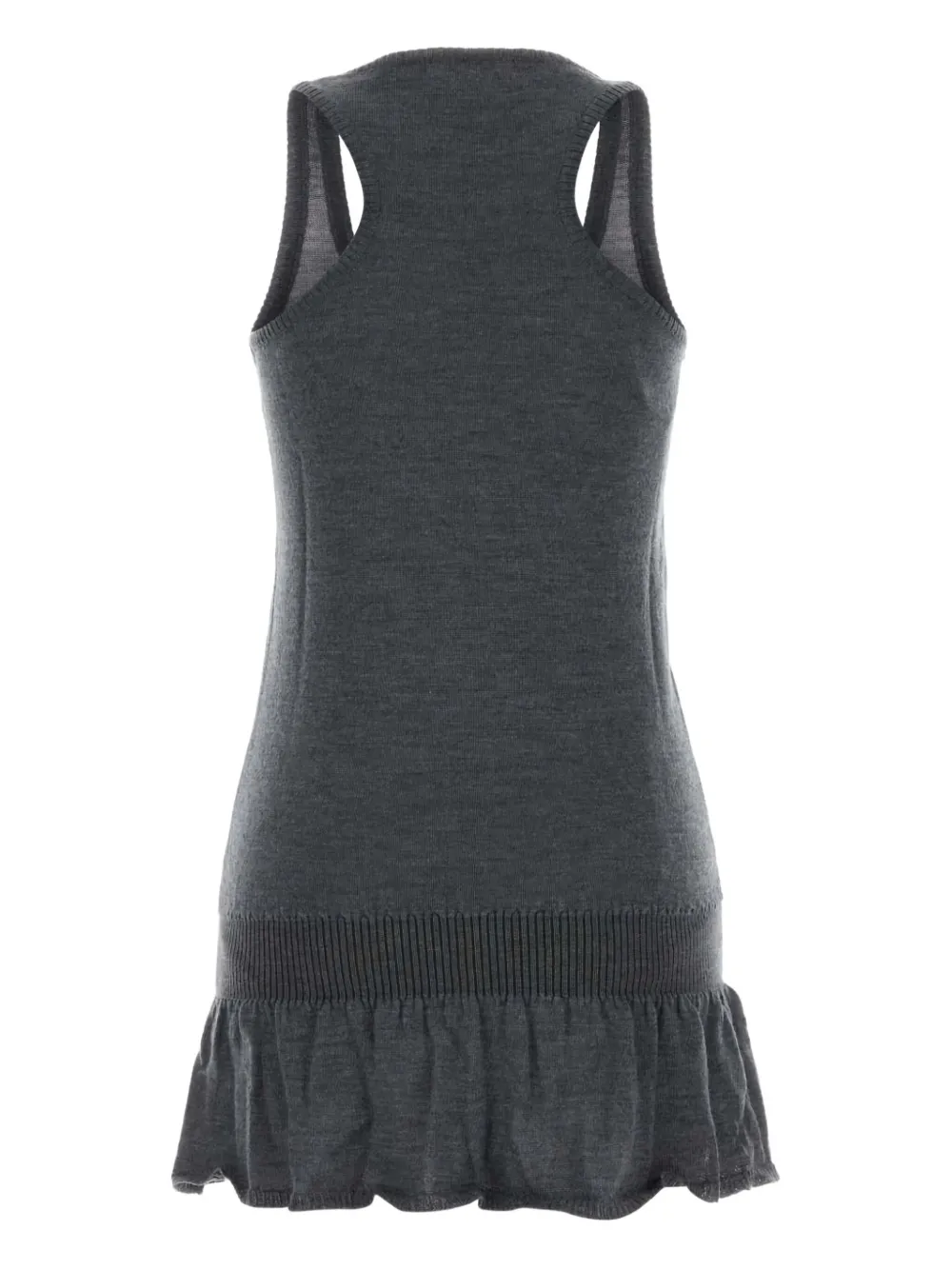 Gimaguas Mini Dress With Ruffled Hem And Trim In Brown