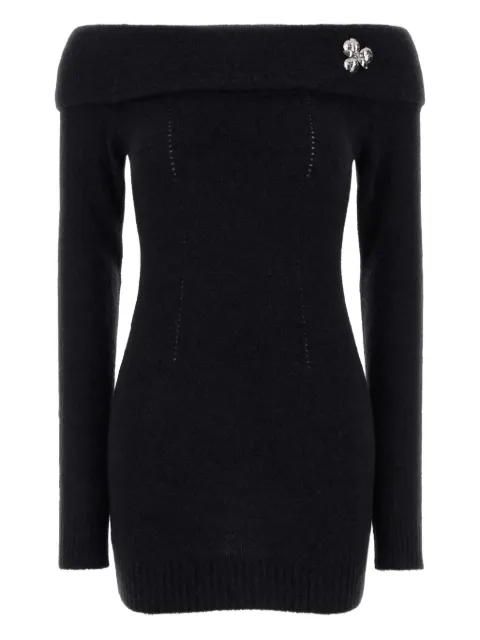 Blumarine off-shoulder embellished mini dress