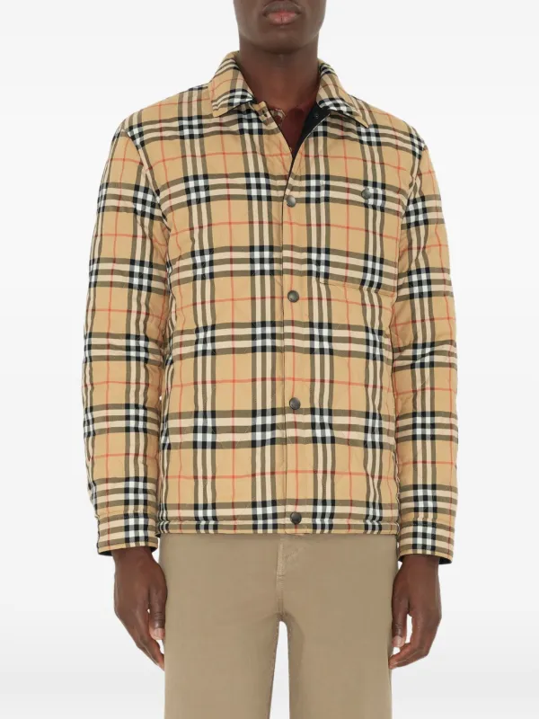 Burberry リバーシブル キルティングシャツ | ブラック | FARFETCH JP
