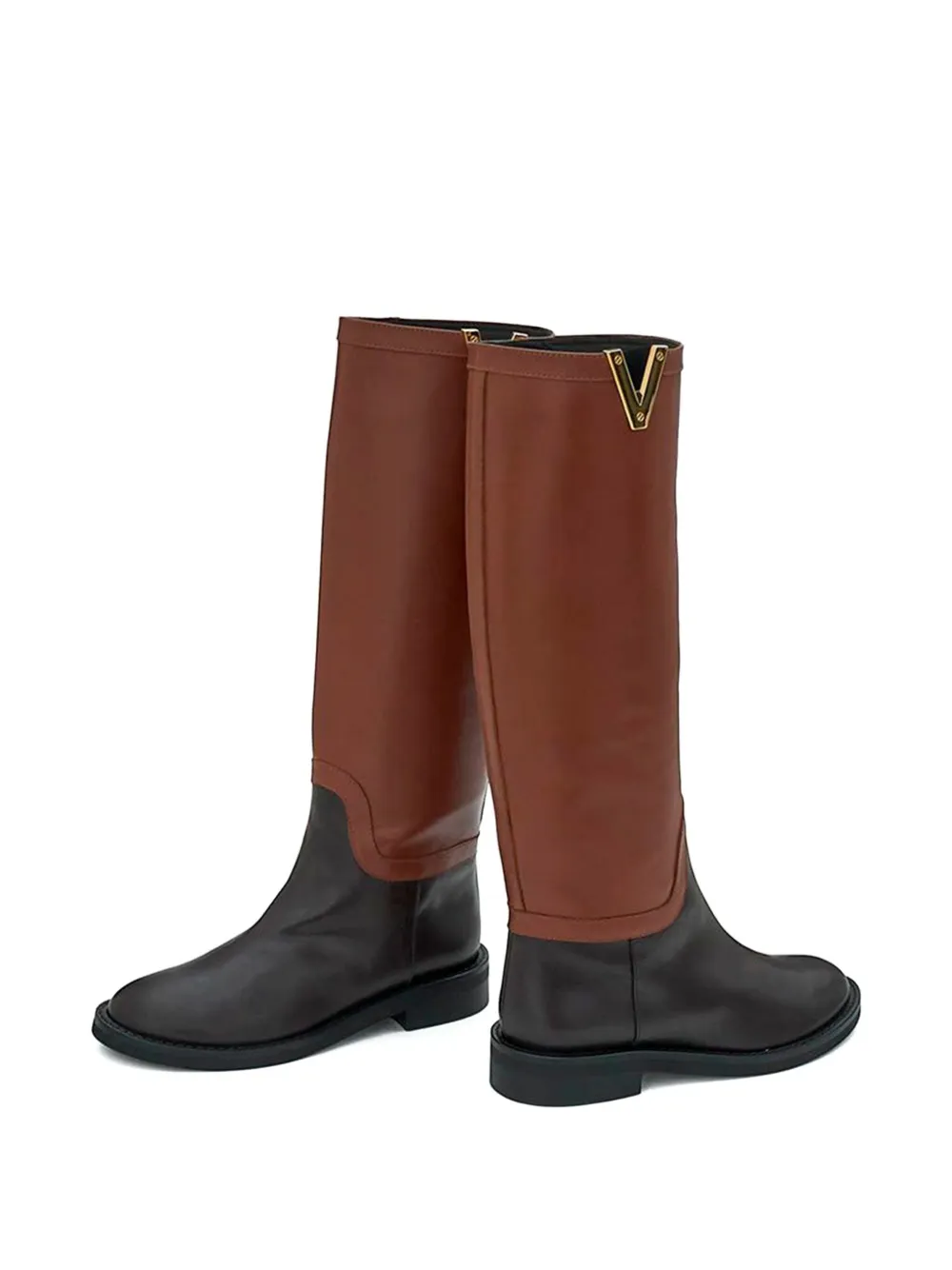 Via Roma 15 35 mm laarzen met logodetail Bruin