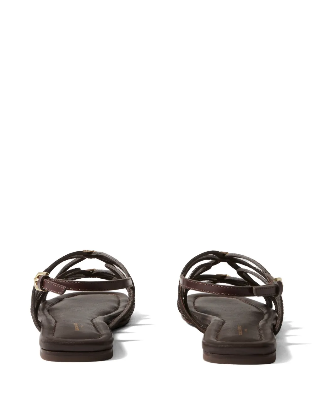 Claudie Pierlot Sandalen met bandjes en medaillon Bruin
