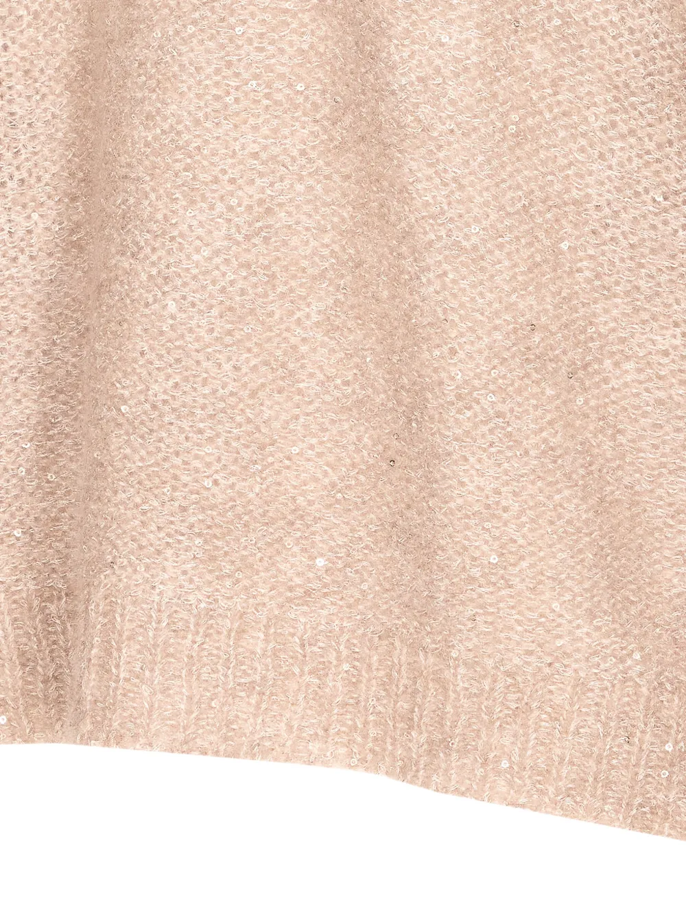Roberto Collina High Neck Turtleneck Sweater Sequins In Neutral