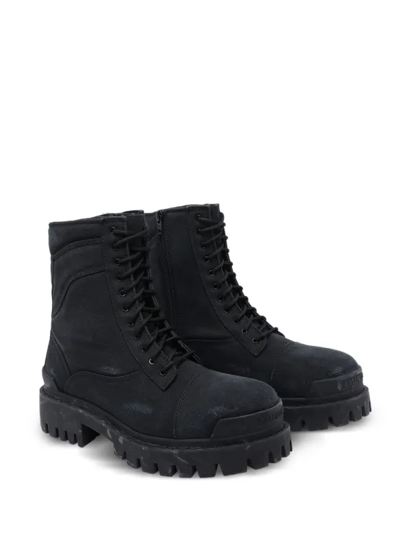 Balenciaga Strike lace-up Zip Boots | Black | FARFETCH