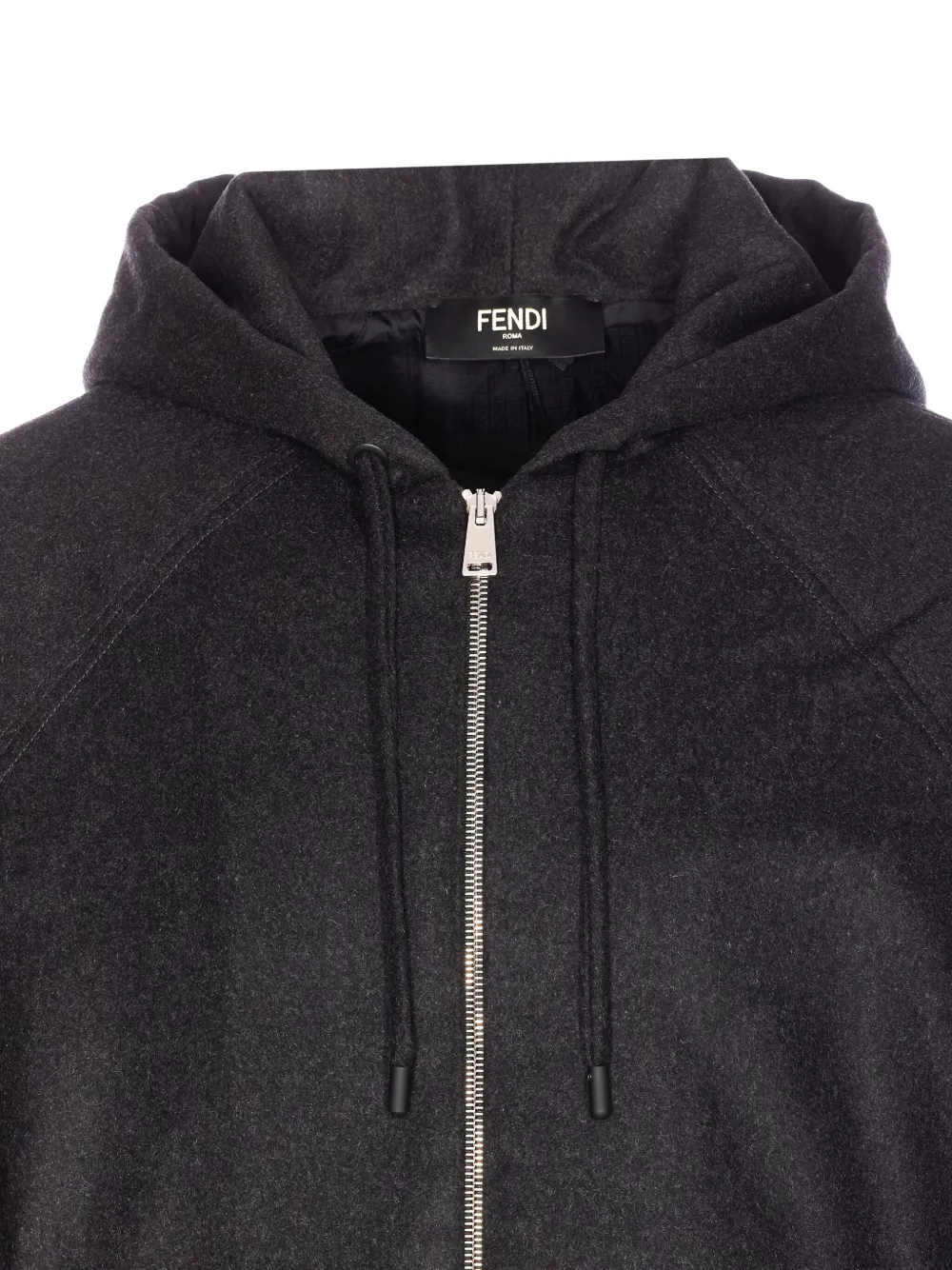 FENDI Hoodie met logoplakkaat Grijs