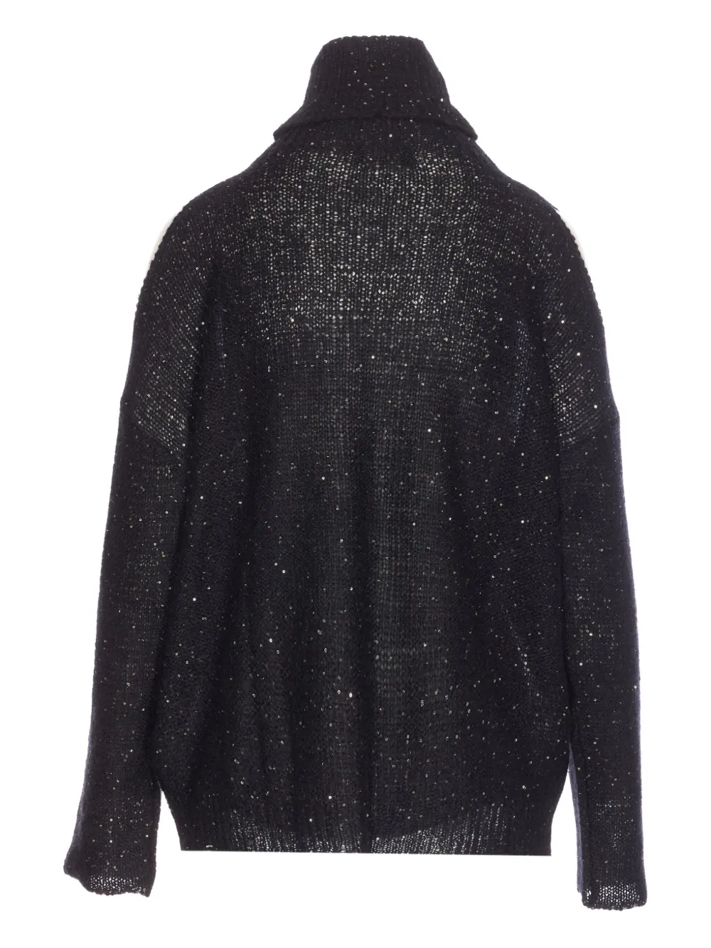 Roberto Collina Turtleneck Sweater Cut-out Shoulder In Black