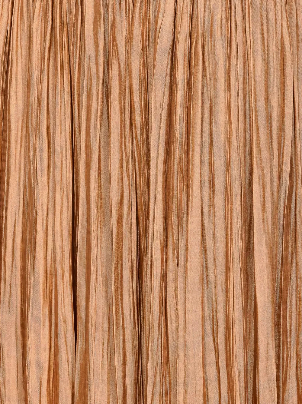 Roberto Collina Midi Pleated Skirt Elastic Waistband In Brown