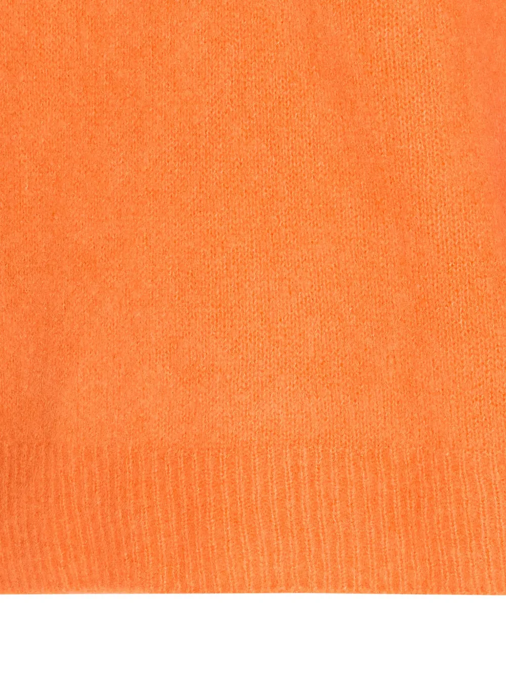 Roberto Collina Soft Knit Sweater With Ribbed Cuffs And Hem In Orange