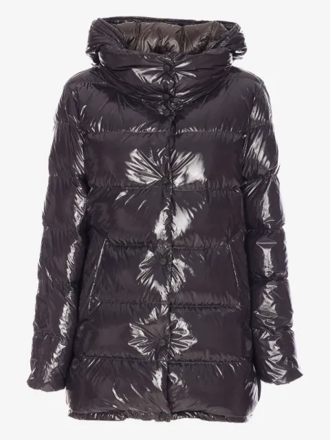 Herno press-stud fastening hooded coat