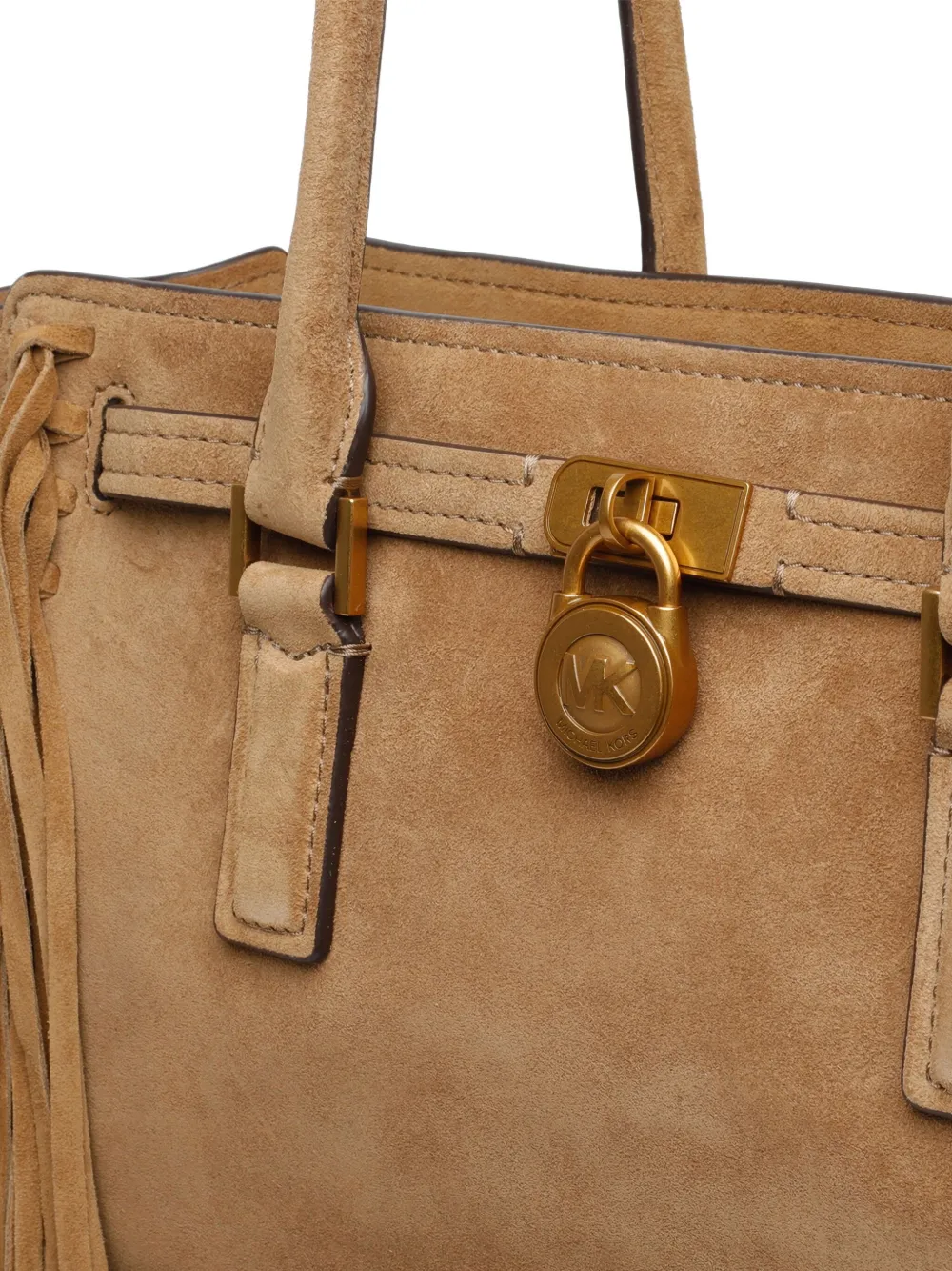 Michael Kors Hamilton shopper met franje Beige