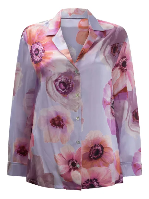 SLEEP NO MORE floral-print shirt