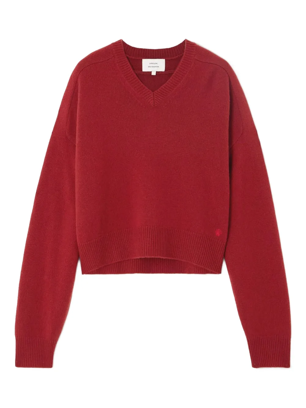 LouLou de Saison Maglione Anaa con scollo a V - Rosso