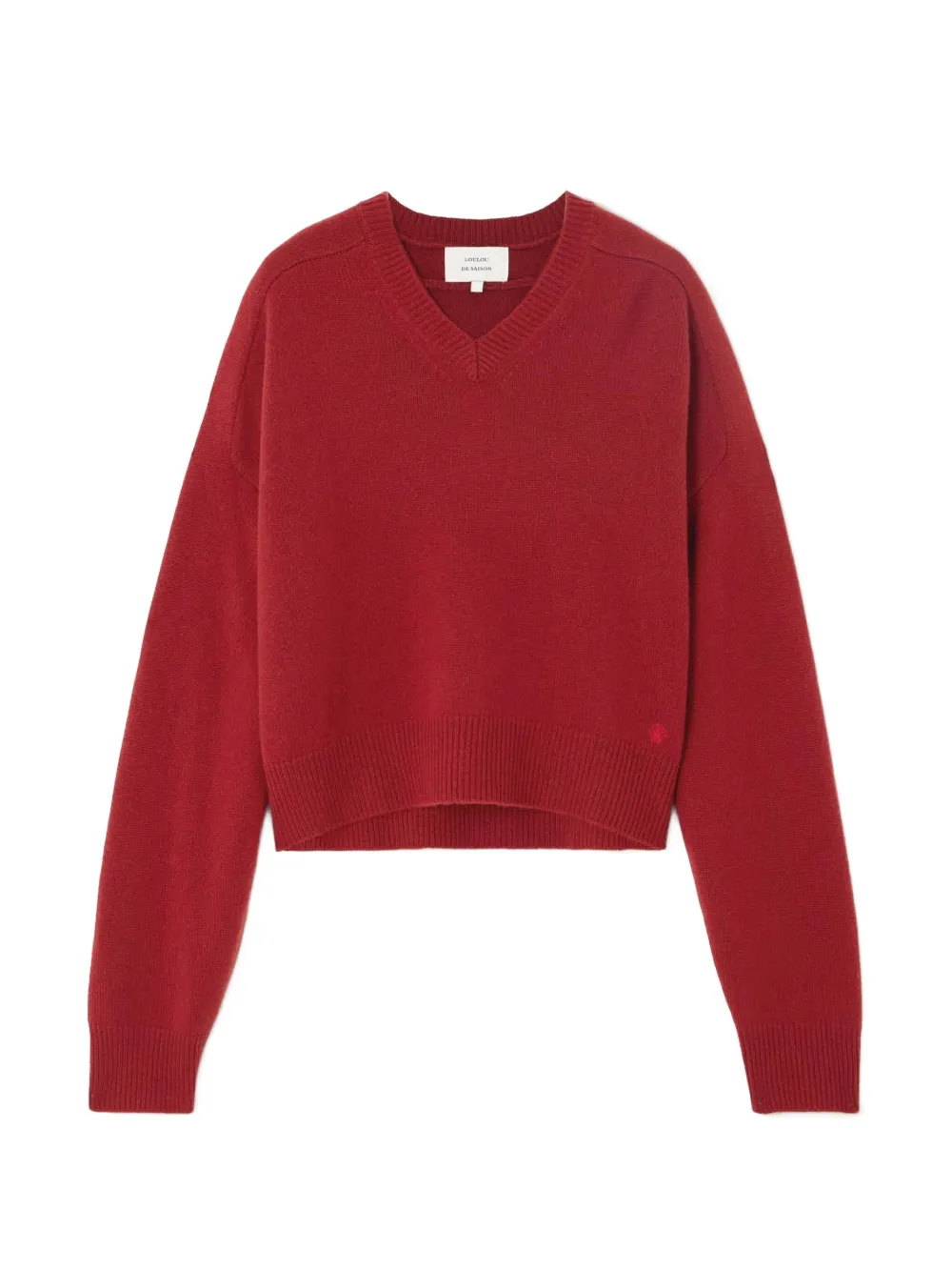 LouLou de Saison Maglione Anaa con scollo a V - Rosso