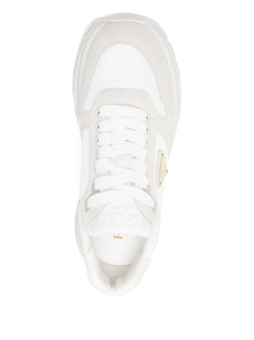 Prada Sneakers met logoplakkaat Wit