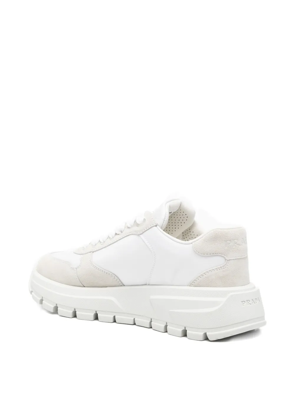Prada Sneakers met logoplakkaat Wit