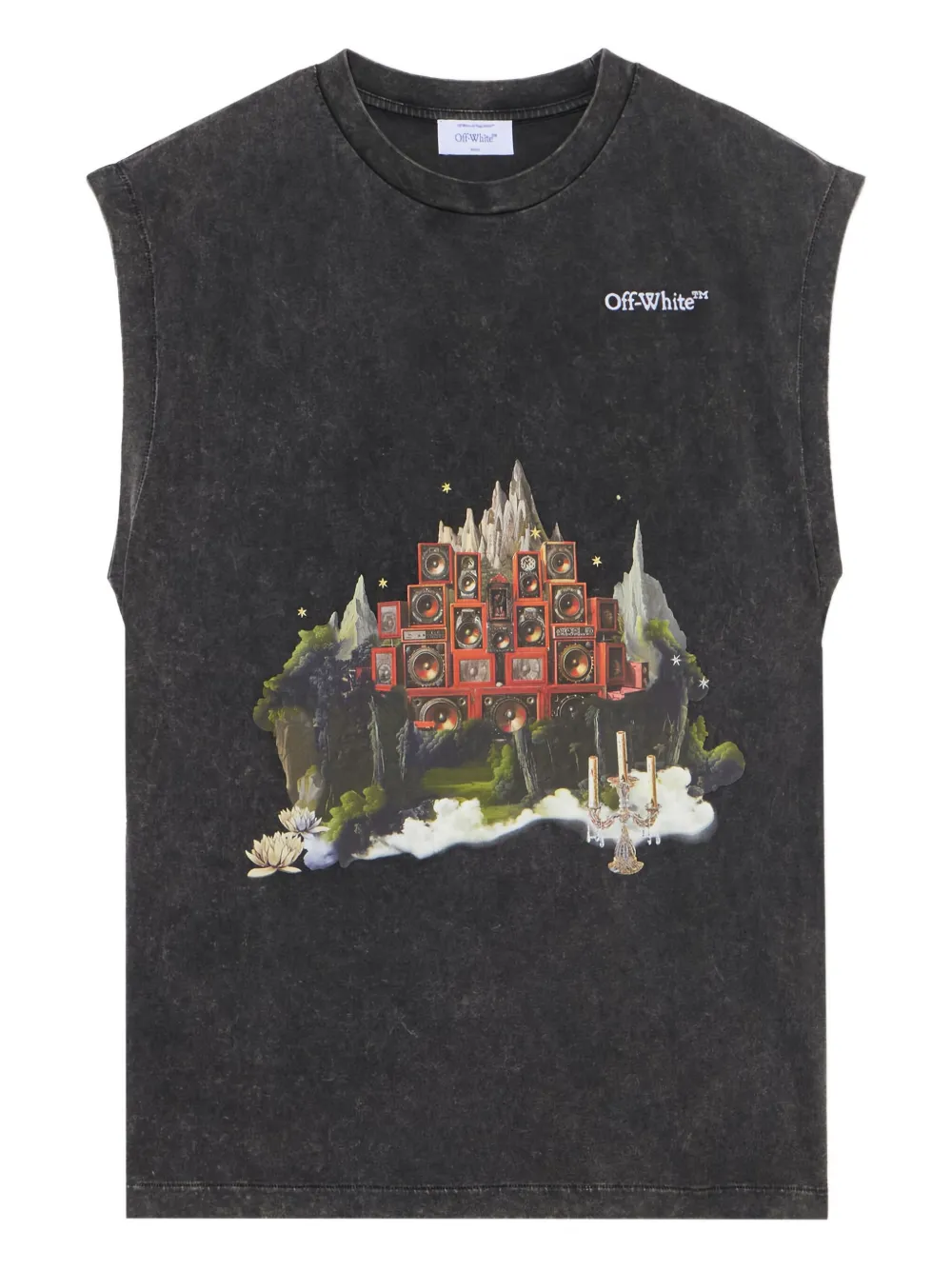 Off-White landscape arrow tank top - グレー Off-White landscape arrow tank top - グレー