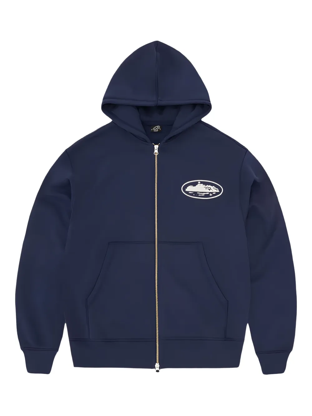 CORTEIZ x Island Puff print zip hoodie | Blue | Image 1