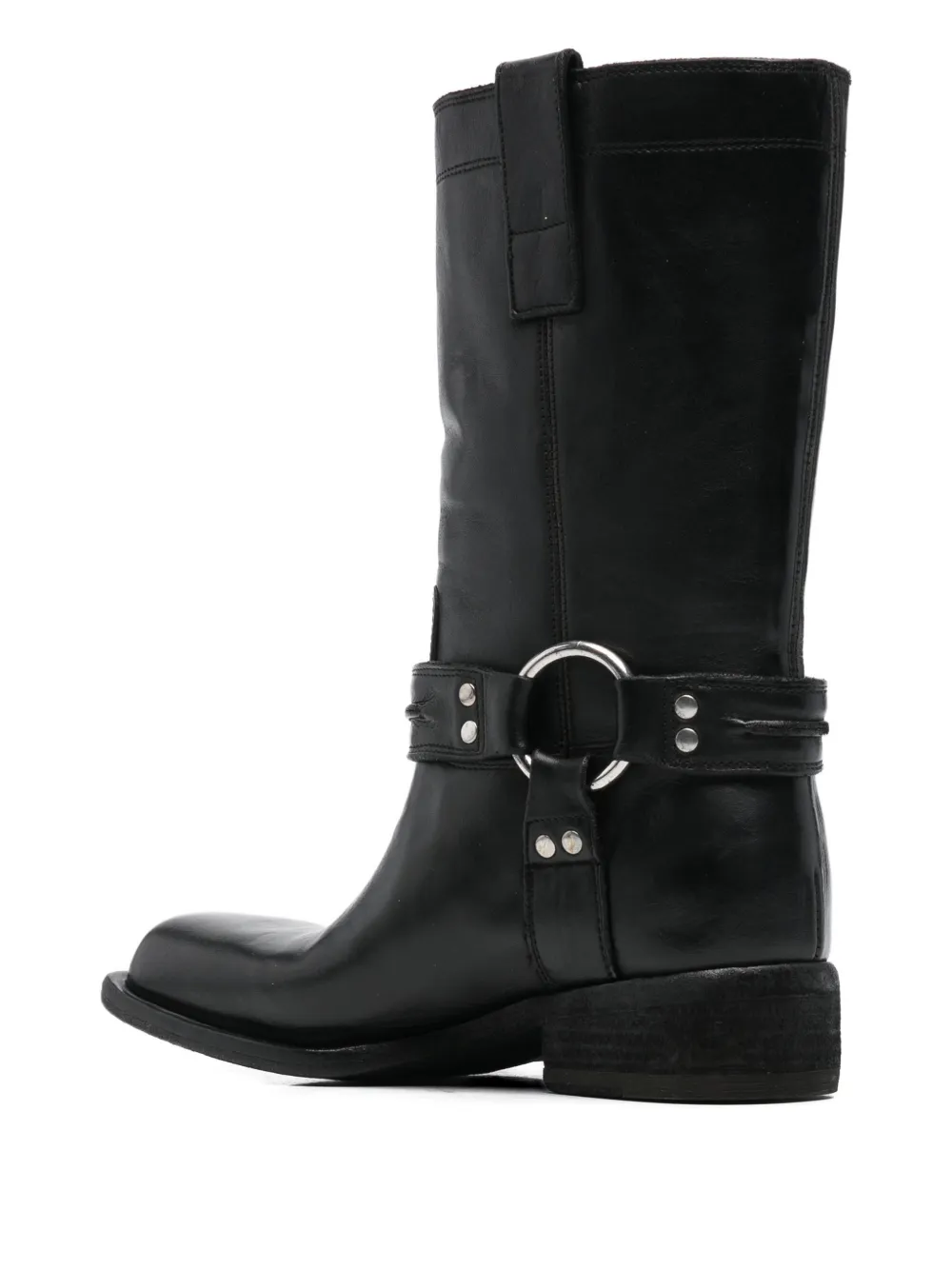 Fauzian Jeunesse 40mm Studded Biker Boots In Black