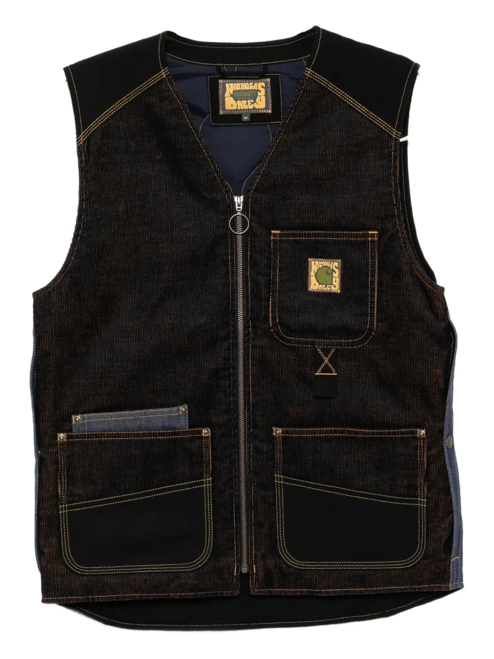 Carhartt X Nicholas Daley Denim Vest In Blue