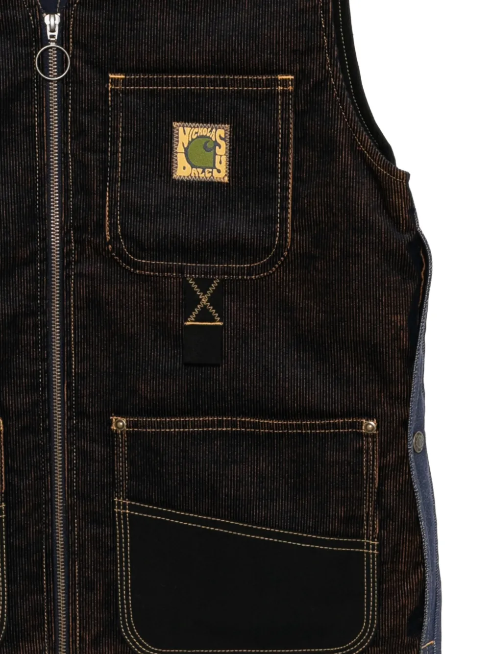 Carhartt X Nicholas Daley Denim Vest In Blue