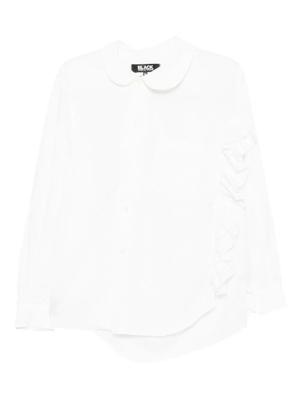 Black Comme Des Garçons playera asimétrica con volantes | blanco | Image 1