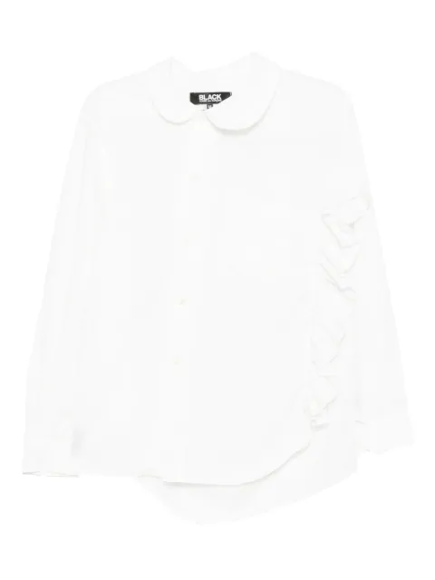 Black Comme Des Garçons playera asimétrica con volantes