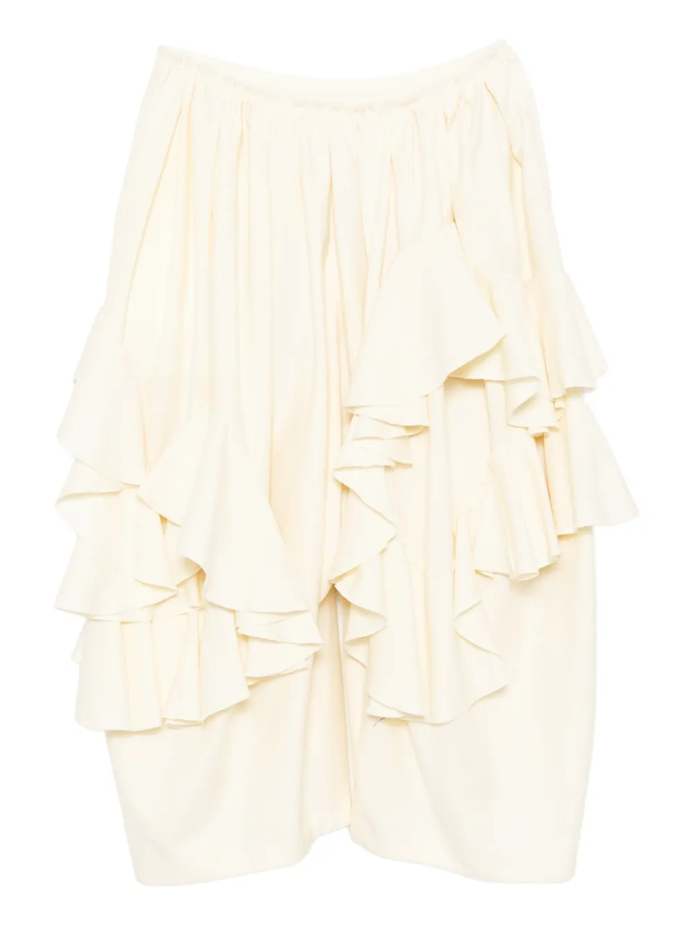 Comme Des Garçons Comme Des Garçons ruffled trousers - Toni neutri