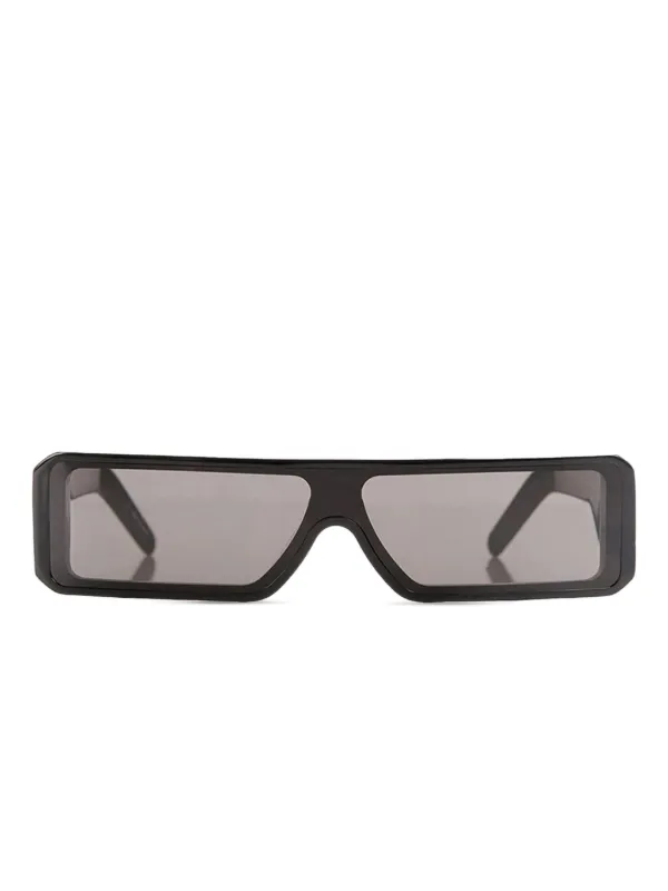 Rick Owens スクエアフレーム サングラス | ブラック | FARFETCH JP