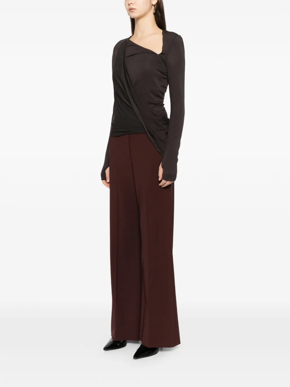  Helmut Lang Asymmetric Top - Brown 