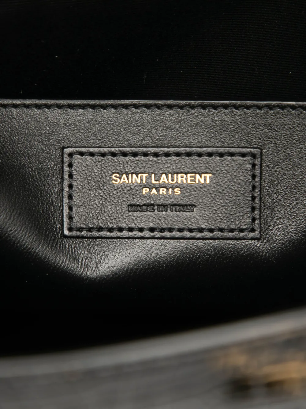 SAINT LAURENT Pre-owned 2021 Medium Shiny Croc Embossed Manhattan Shoulder Bag In Black