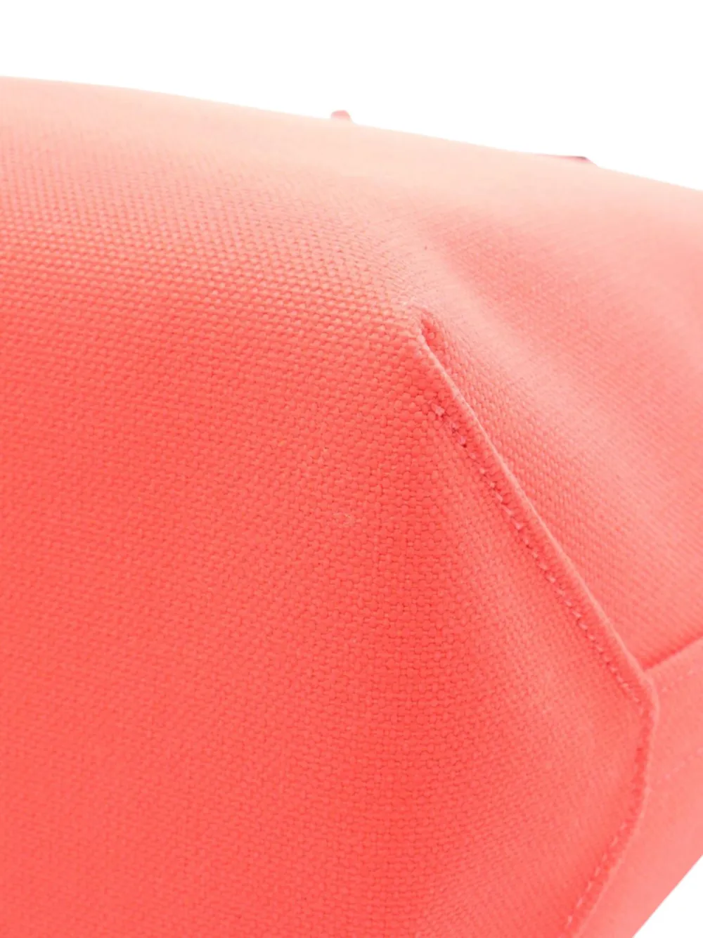 Pre-owned Hermes 2023 Military Toile Sac Steeple 25 Handbag In Red