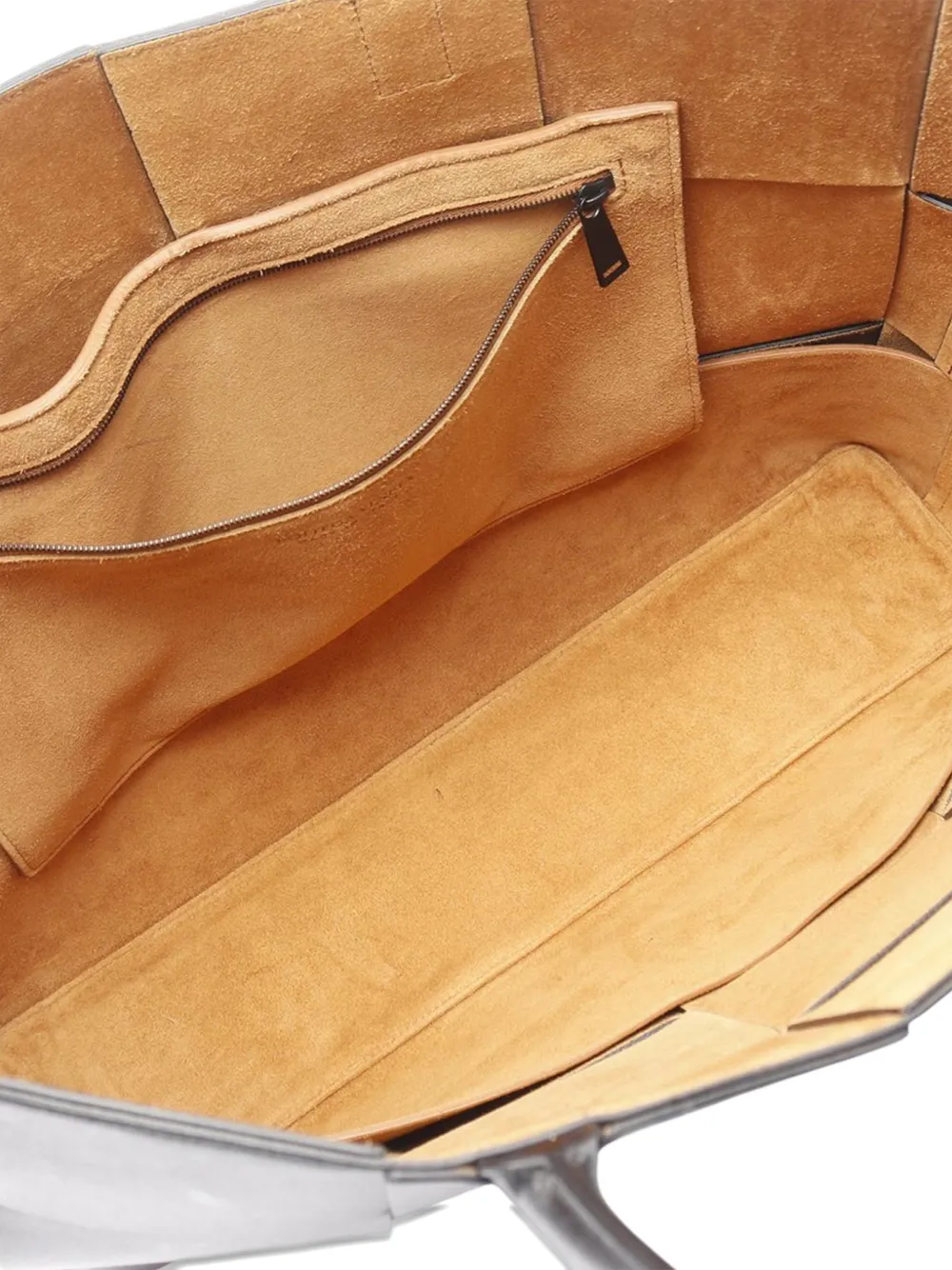 Pre-owned Bottega Veneta 2012-2025 Large Leather Maxi Intrecciato Arco Tote Bag In Black